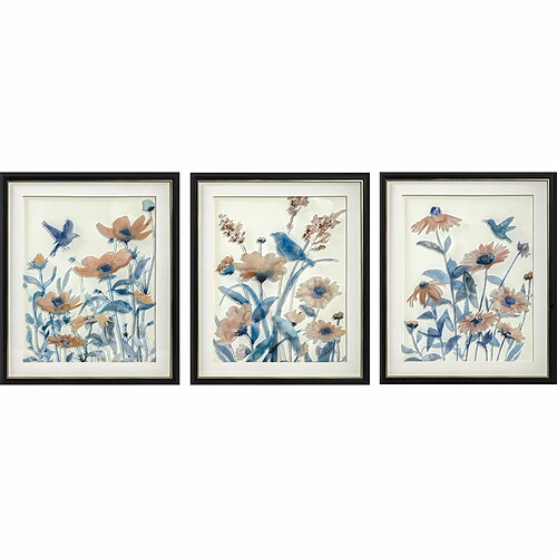 Cadre DKD Home Decor Fleurs (50 x 2 x 60 cm)