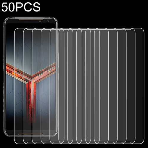 Wewoo Protection Film de verre trempé non plein écran de 50 PCS pour ASUS ROG Phone 2 ZS660KL 2.5D