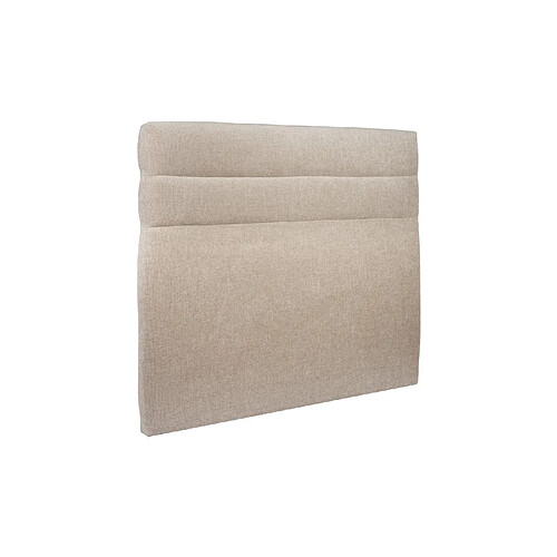 Sommeil de plomb Tete de lit Lignes Tissu Beige brun L 180 cm - Ep 10 cm rembourré