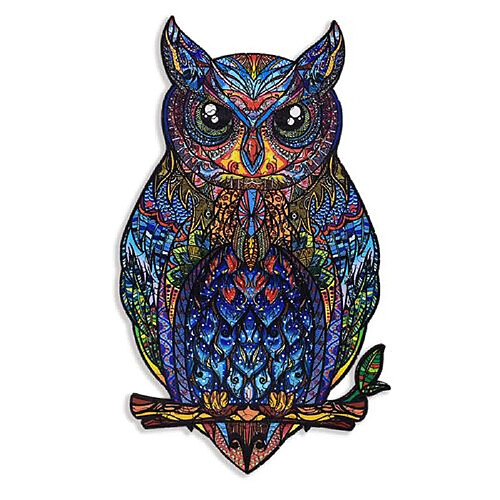 RedMiter Puzzle en bois 200 pouces hibou pour adultes et enfants _ multicolore