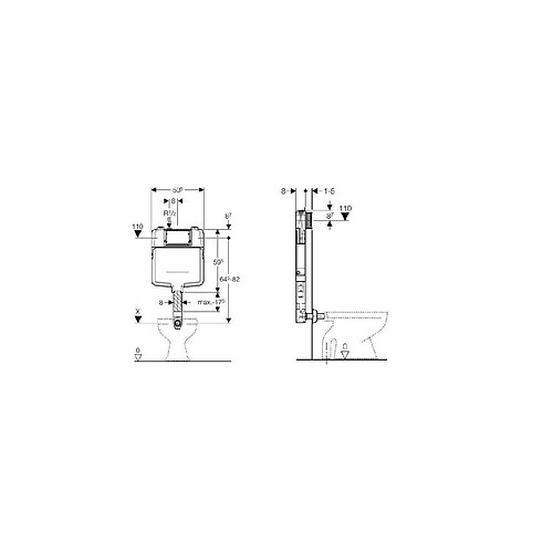 Geberit Reservoir a' encastrer pour wc au sol, G