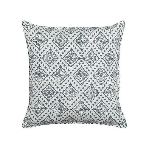 Beliani Coussin CORDATA Coton 45 x 45 cm Oriental Impression en bloc Bleu