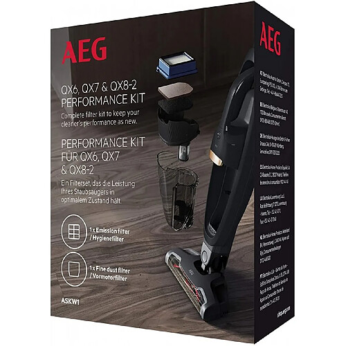 Kit filtres performance askw1 pour aspirateurs aeg