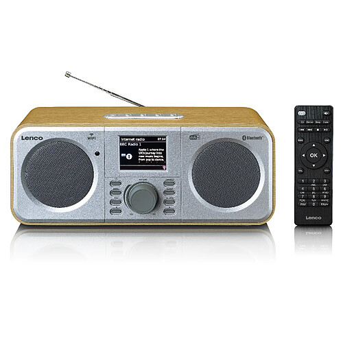 Lenco Radio internet avec DAB+, Bluetooth® et Spotify Connect DIR-141WD Bois