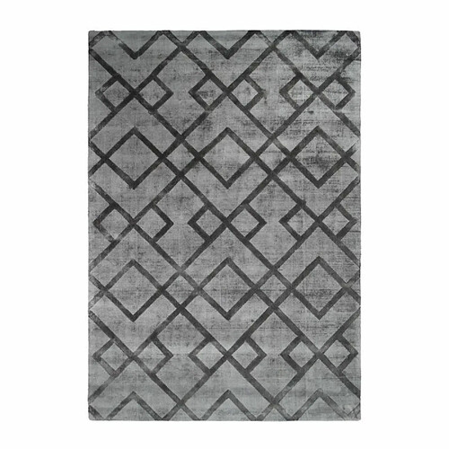 Paris Prix Tapis Rétro à Poils Courts Fait Main Luxury III Gris 200 x 290 cm