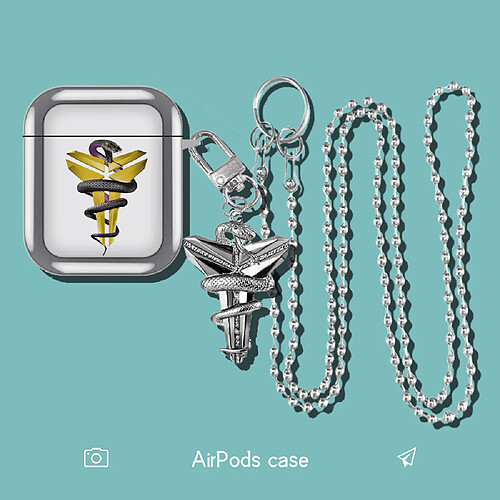 GUPBOO Airpods Coque Housse Étui Protecteur Compatible pour AirPods Pro-Placage de la personnalité des Lakers