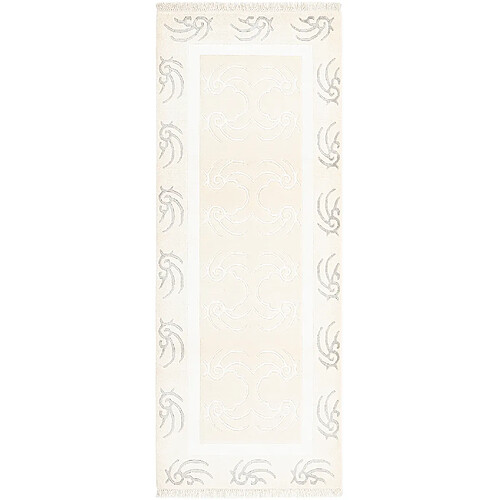 Vidal Tapis de couloir en laine 206x79 beige Darya