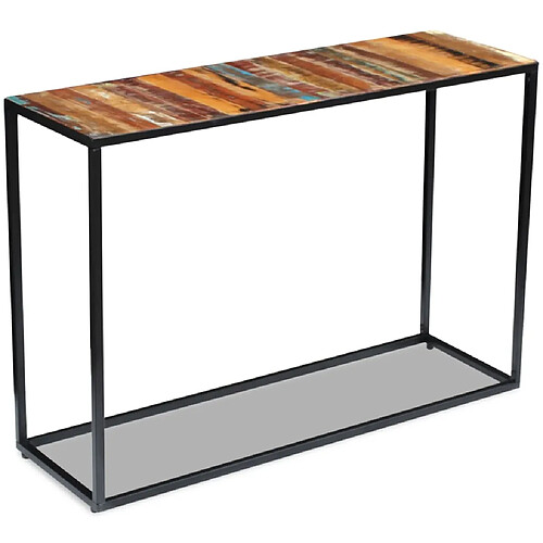 vidaXL Table console Bois de récupération massif 110x35x76 cm