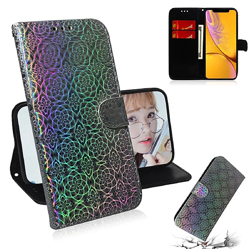 Wewoo Housse Coque Pour iPhone XS Max couleur unie boucle magnétique coloré horizontale étui en cuir PU avec titulaire et fentes cartes et portefeuille et lanière argent