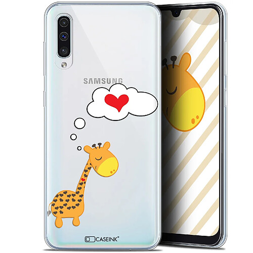 Caseink Coque Pour Samsung Galaxy A50 (6.4 ) [Gel HD Collection Love Saint Valentin Design Girafe Amoureuse - Souple - Ultra Fin - Imprimé en France]