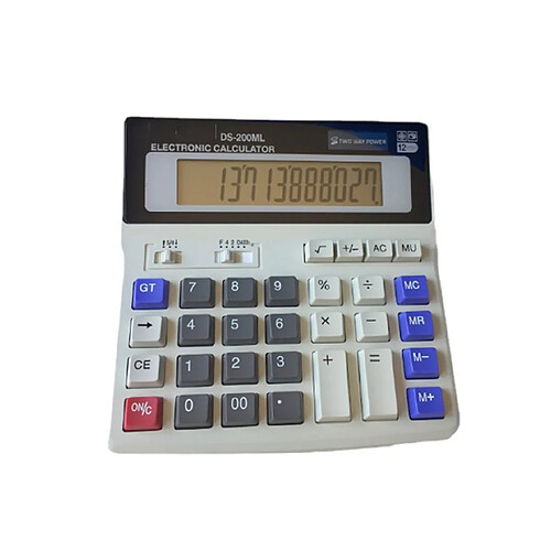 Calculateur de bureau Calculateur de bureau de bureau Science Science Calculator Calculateur de bureau avec un grand écran de 12 chiffres