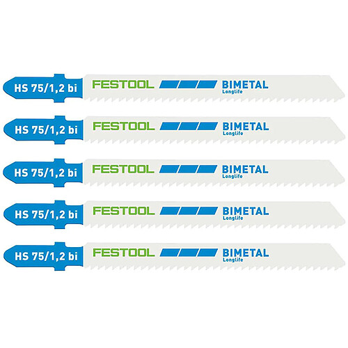 FESTOOL 5 lames scie sauteuse métal HS75/1,2 BI/5 - 204270