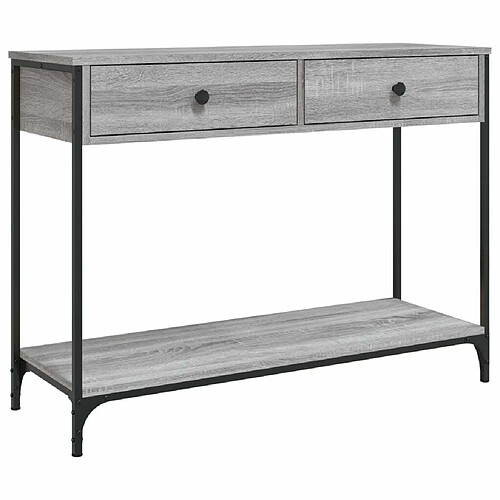 Maison Chic Table console | Meuble d'entrée | Table d'appoint sonoma gris 100x34,5x75 cm bois d'ingénierie -GKD59907