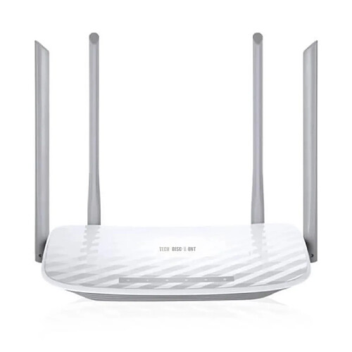 Tech Discount TD® Routeur wifi 4 ports commutatif transfert données rapide adaptation secteur double antennes LAN rapidité internet et ethernet