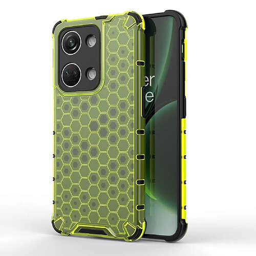 Htdmobiles Coque pour OnePlus Nord 3 5G - housse etui silicone gel fine nid d’abeille + verre trempe - VERT