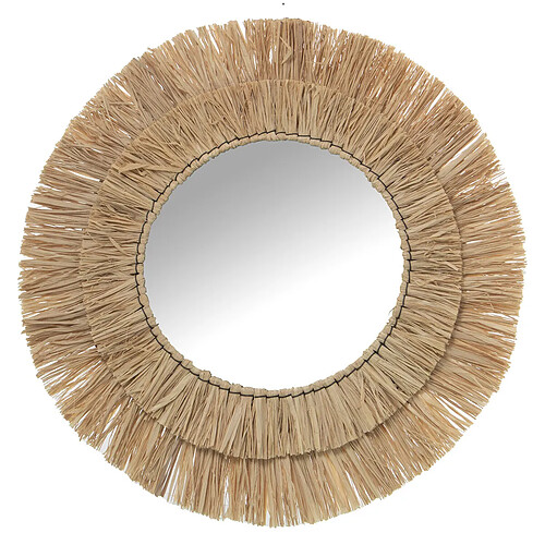 Miroir mural Alexandra House Living Fibre naturelle 2 x 52 x 52 cm Rond