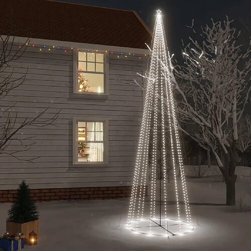 vidaXL Arbre de Noël cône 1134 LED Blanc froid 230x800 cm