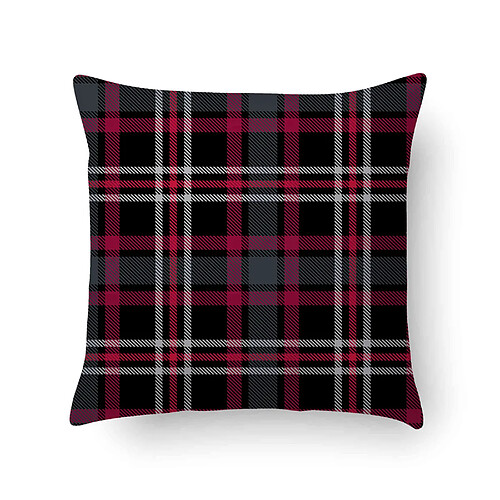 Alter Coussin avec impression numérique, 100% Made in Italy, Coussin de canapé décoratif, amovible et lavable, modèle Tartan - Lina, 40x40x5 cm