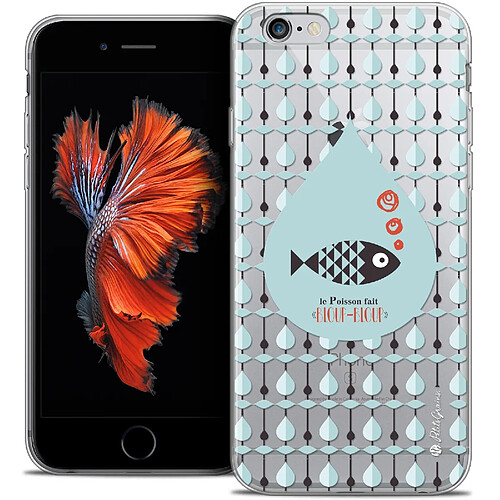 Caseink Coque Housse Etui Apple iPhone 6/6s [Crystal HD Collection Petits Grains ? Design Le Poisson - Rigide - Ultra Fin - Imprimé en France]