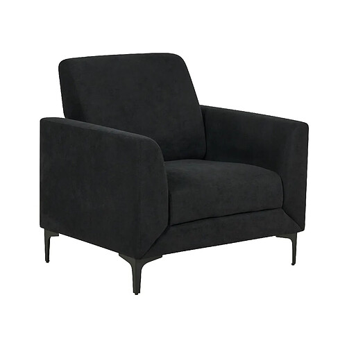 Beliani Fauteuil FENES Tissu Noir