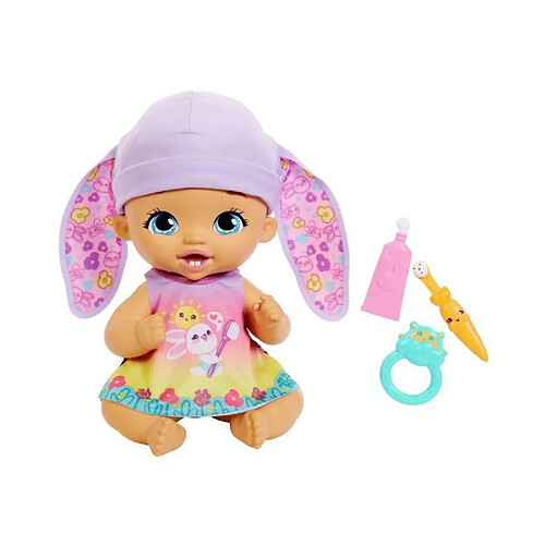 Mattel My Garden Baby - Bebe Lapin Se Brosse Les Dents - Poupee / Poupon - Des 18 mois