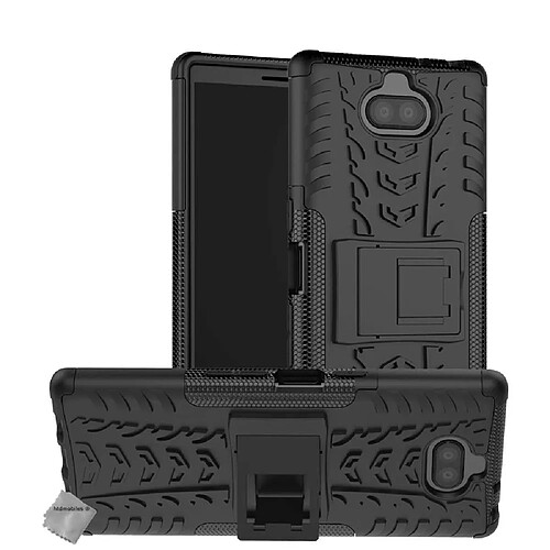 Htdmobiles Coque rigide anti choc pour Sony Xperia 10 Plus + film ecran - NOIR