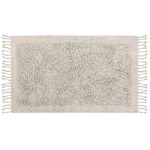 Beliani Tapis en coton beige clair 80 x 150 cm BITLIS