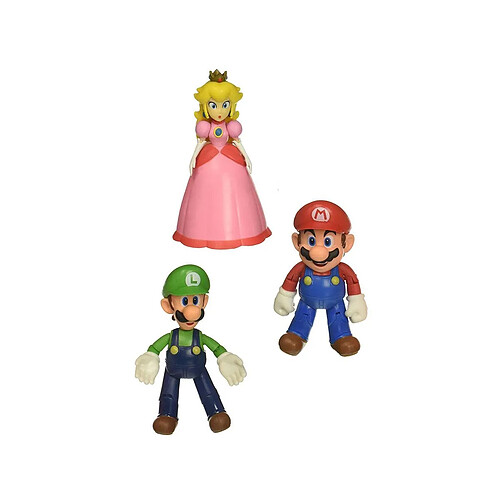 Jakks Pacific World of Nintendo - Pack 3 figurines Super Mario Mushroom Kingdom 10 cm