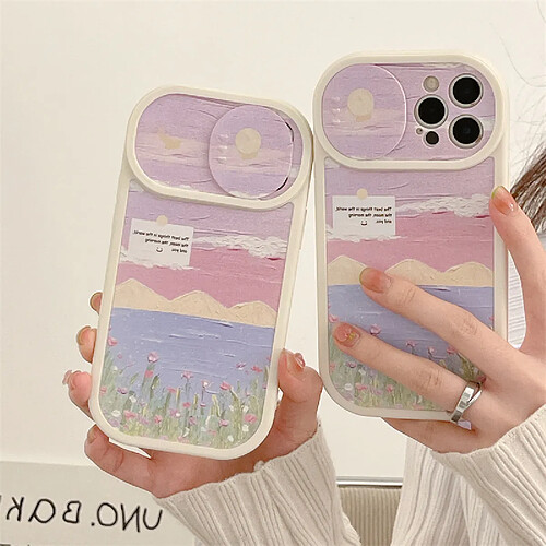 GUPBOO Étui pour iPhone11ProMax Peinture à l'huile paysage littérature et art étui en silicone pour téléphone portable