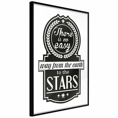 Paris Prix Affiche Murale Encadrée Way to the Stars 40 x 60 cm Noir