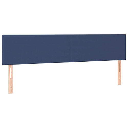 Maison Chic Lot de 2 Têtes de lit design Bleu pour chambre - Décoration de lit 90x5x78/88 cm Tissu -MN32101