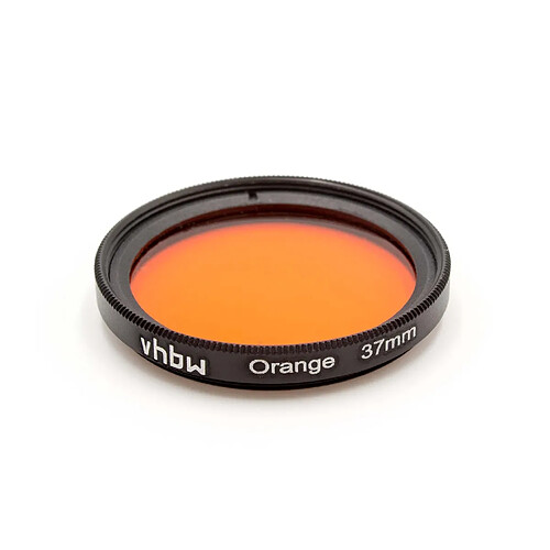 vhbw Filtre couleur orange universel 37mm pour objectif photo Canon, Casio, Pentax, Olympus, Panasonic, Sony, Nikon, Fuji / Fujifilm