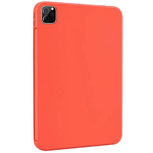 Coque en silicone antichoc, anti-empreinte digitale rouge pour votre iPad Pro 12.9-pouces (2021)/(2020)/(2018)