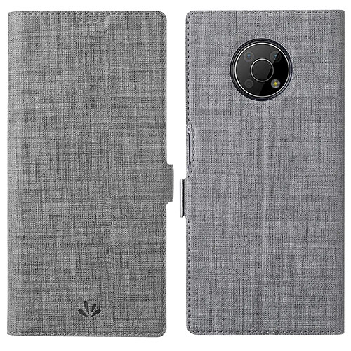 Etui en PU VILI aspiration magnétique avec support et porte-carte, gris pour votre Nokia G300