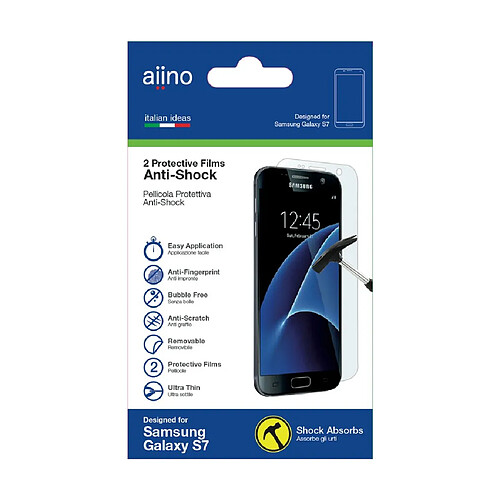 Aiino Film de Protection Anti-Choc 2 Films protecteurs pour Samsung Galaxy S7