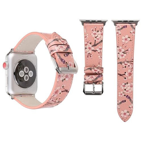 Wewoo Bracelet Cuir Véritable pour Apple Watch 38mm - Rose