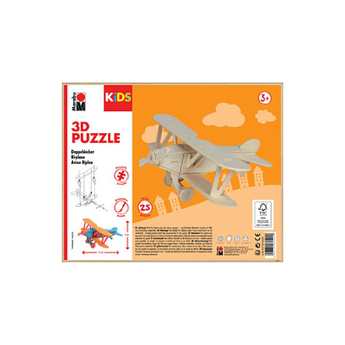 Marabu KiDS Puzzle 3D 'Avion biplan', 25 pièces ()