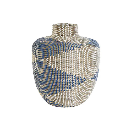 Vase DKD Home Decor 40 x 40 x 48 cm Naturel Bleu Herbier marin méditerranéen