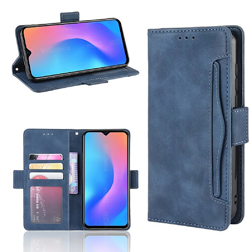 Etui en PU retourner avec support bleu pour votre Blackview A60