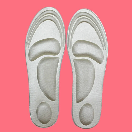 Wewoo Une paire éponge de sport 4D à semelle souple à talons hauts Coussin Soulagement des douleurs Insertion pour Femme Beige