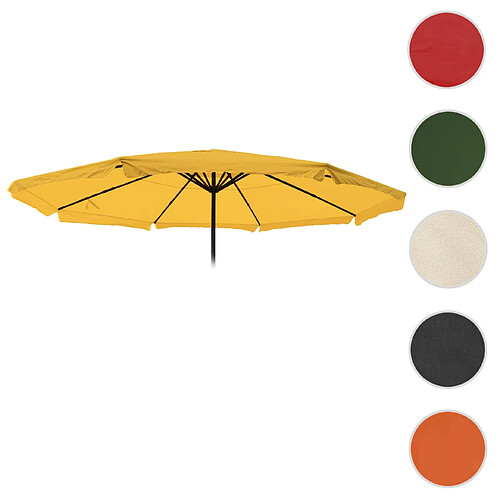 Mendler Toile de rechange pour parasol Meran Pro, parasol de marché gastronomique avec volant Ø 5m, polyester ~ jaune