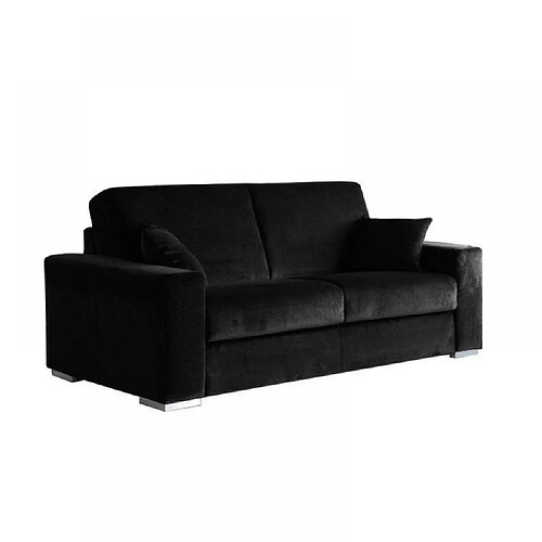 Inside 75 LE DIVA canapé convertible EASY OUVERTURE EXPRESS 160*200cm microfibre noire