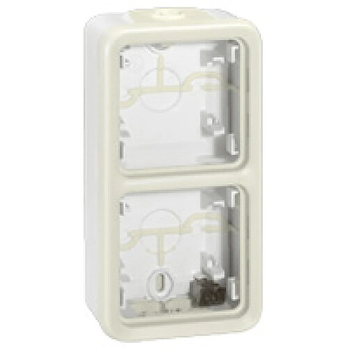 Legrand boitier plexo saillie 2 postes vertical blanc (composable)