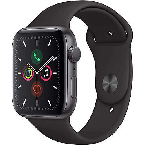 Apple Watch Series 5 - 44mm - GPS - Alu Gris Sidéral / Bracelet Sport Noir · Reconditionné