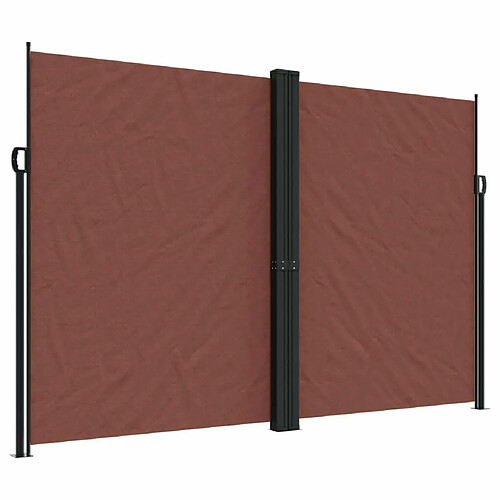 Maison Chic Auvent latéral rétractable de balcon | Store extérieur | Auvent solaire Marron 220x1200 cm -GKD19250