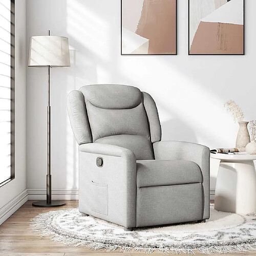 vidaXL Fauteuil inclinable gris nuage tissu