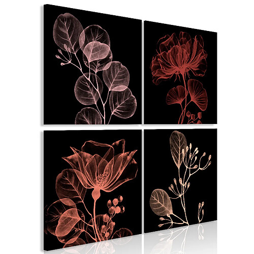 Artgeist Tableau - Glowing Flowers (4 Parts) [90x90]