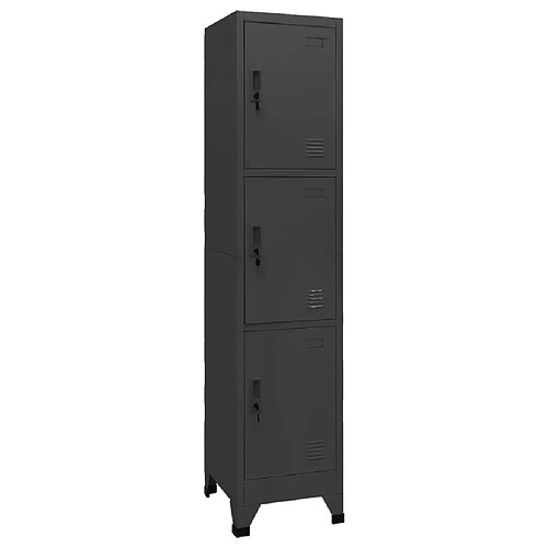 vidaXL Armoire à casiers Anthracite 38x45x180 cm Acier