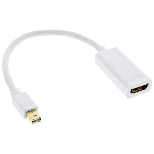 Adaptateur HDMI InLine® Mini DisplayPort avec audio, mini DisplayPort mâle vers HDMI femelle, 4K / 60Hz, blanc, 0,15 m