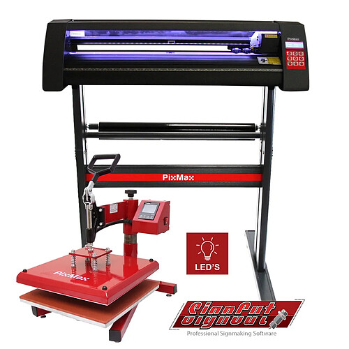 Monstershop Plotter de Découpe vinyle LED avec Presse à Chaud 38 cm & Logiciel